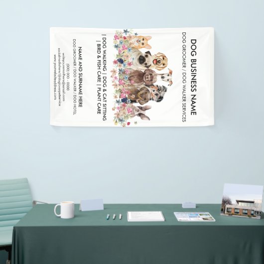 Hond verzorging boetiek huisdier sitter walker bed spandoek (Beurs)