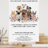 Hond verzorging huisdier sitter Canine walker bedr Poster (Keuken)