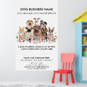 Hond verzorging huisdier sitter Canine walker bedr Poster