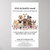 Hond verzorging huisdier sitter Canine walker bedr Poster (Voorkant)