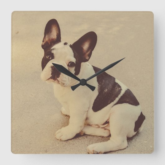 Hond Vierkante Klok (Voorkant)