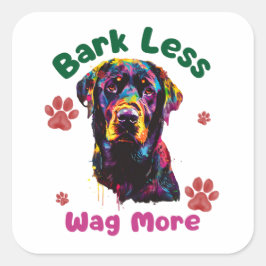 Hond Vierkante Sticker