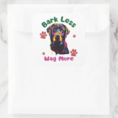 Hond Vierkante Sticker (Tas)