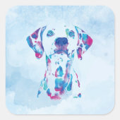 Hond Vierkante Sticker (Voorkant)