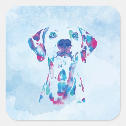 Hond Vierkante Sticker (Voorkant)