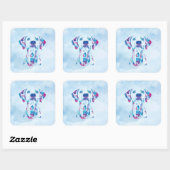 Hond Vierkante Sticker (Vel)