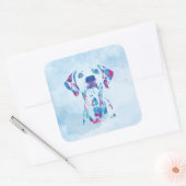 Hond Vierkante Sticker (Envelop)