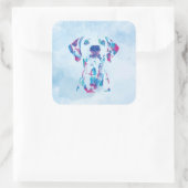 Hond Vierkante Sticker (Tas)