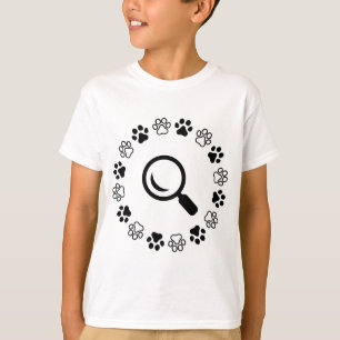 Hond, vind gezwollen t-shirt