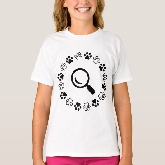 Hond, vind gezwollen t-shirt (Voorkant)