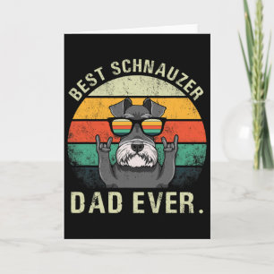 Hond Vintage Beste Schnauzer Vader Ooit T-shirt Va Kaart