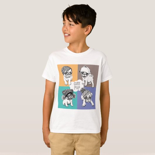 Hond vintages t-shirt (Voorkant volledig)