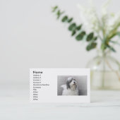 Hond Visitekaartje (Staand voorkant)