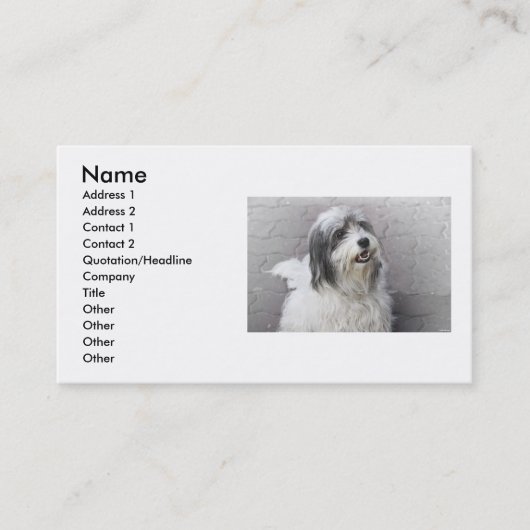 Hond Visitekaartje (Voorkant)