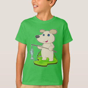 Hond Visser Vissersstok Vissen T-shirt