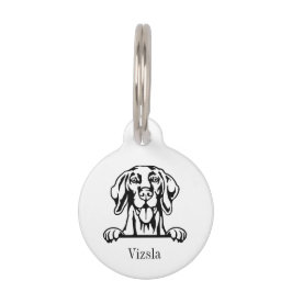 Hond vizsla gepersonaliseerde naamplaat huisdierpenning