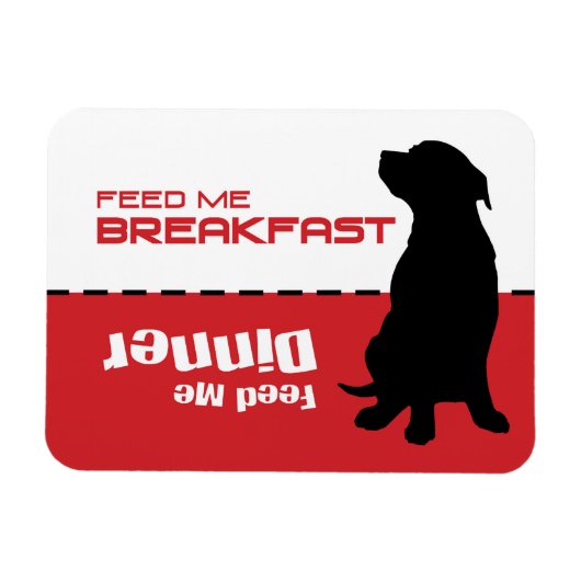 Hond voer Ik Magnet Dog heb honger Magneet (Horizontaal)