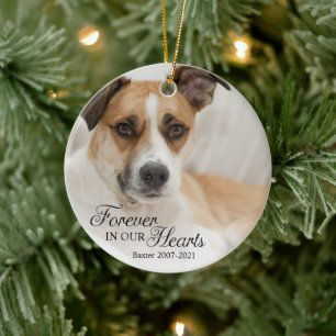 Hond Voor Altijd In Onze Harten Foto Keramisch Ornament