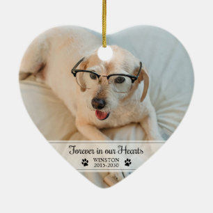 Hond Voor Altijd In Onze Hartendoor Foto Keramisch Ornament