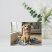 Hond Voor Altijd Thuis Aankondiging Briefkaart (Staand voorkant)