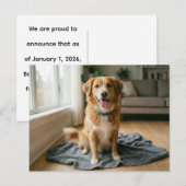 Hond Voor Altijd Thuis Aankondiging Briefkaart (Voorkant / Achterkant)