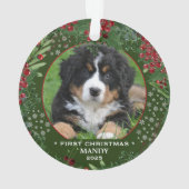 Hond voor de eerste Kerstmis: een mooie sneeuwvlok Ornament (achterkant)