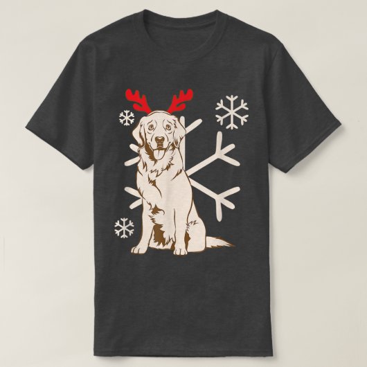 Hond vrolijke kerstviering feest rendier La T-shirt (Design voorkant)
