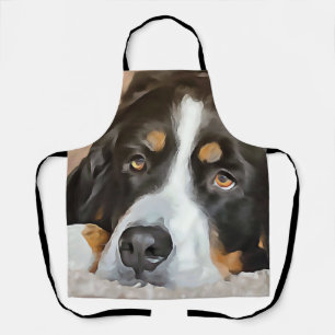Hond, Vrouw, Berner berghond Schort