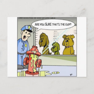Hond Vs Brandkraan Politie Grappige Cadeaus & T-sh Briefkaart