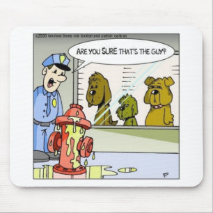 Hond Vs Brandkraan Politie Grappige Cadeaus & T-sh Muismat