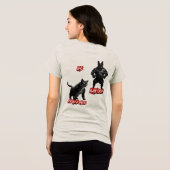 Hond vs Cat Recliner Kombat Tri-Blend Shirt (Achterkant volledig)