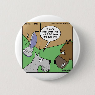 Hond VS. Stofzuiger Grappige Cadeaus & Verzamelaar Ronde Button 5,7 Cm