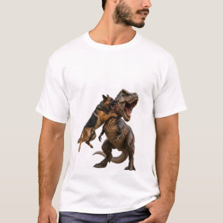 Hond vs T-Rex Epische Strijd T-Shirt