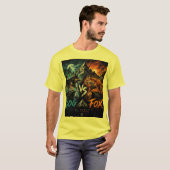 Hond vs Vos: Wilde Overlevingsstrijd. T-shirt (Voorkant volledig)