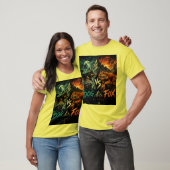 Hond vs Vos: Wilde Overlevingsstrijd. T-shirt (Unisex)
