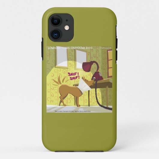 Hond W/E-kraag Snuffellamp Grappige iPhone5 Hoes (Achterkant)