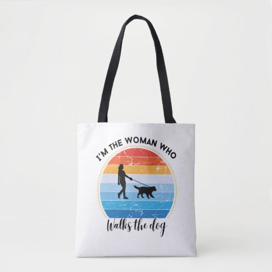 Hond walker cadeau tote bag (Voorkant)