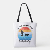 Hond walker cadeau tote bag (Achterkant)