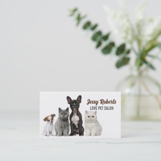 Hond Walker Dierenverzorging Dierenarts Huisdier Z Visitekaartje (Staand voorkant)