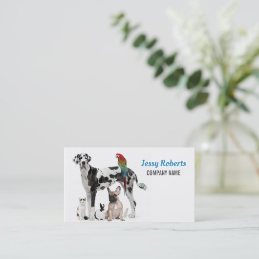 Hond Walker Dierenverzorging Dierenarts Huisdier Z Visitekaartje (Staand voorkant)