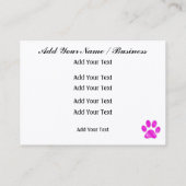 Hond Walker / Groomer / etc. - SRF Visitekaartje (Achterkant)