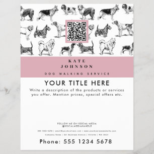 Hond Walker Grooming Hond Trainer Groomer Business Flyer