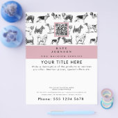 Hond Walker Grooming Hond Trainer Groomer Business Flyer (Enkel)