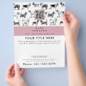 Hond Walker Grooming Hond Trainer Groomer Business Flyer (Hand)