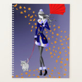 Hond Walker Herfst Blauw Blauw Blauw Planner (Voorkant)