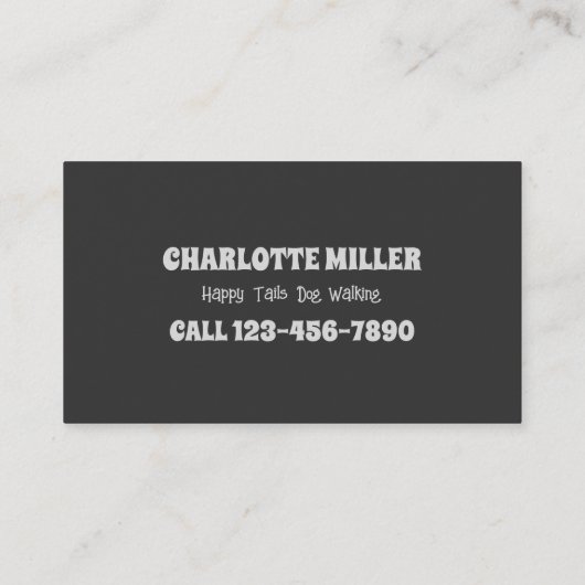 Hond Walker Hond Sitter Visitekaartje (Achterkant)