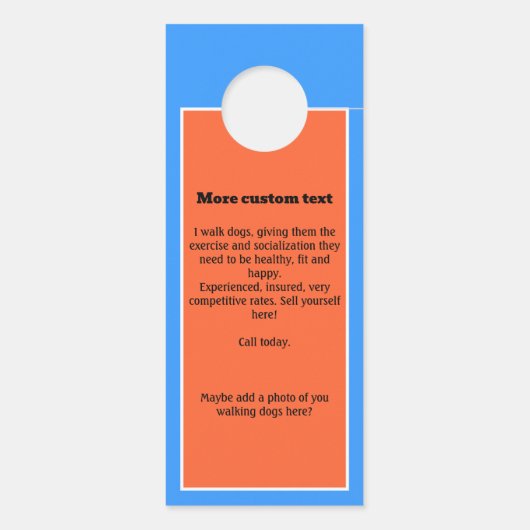 Hond Walker Hond Walking Promotie Deurhanger (Achterkant)
