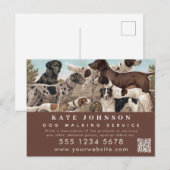 Hond Walker Huisdier Zittende Dierenverzorging Pro Briefkaart (Voorkant / Achterkant)