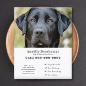 Hond Walker Pet Sitter Custom Foto White Flyer