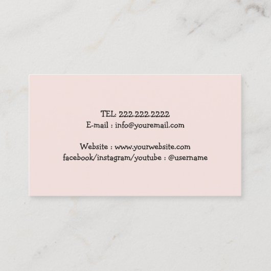 Hond Walker Pet Sitter Meisje Walking Honden Blush Visitekaartje (Achterkant)